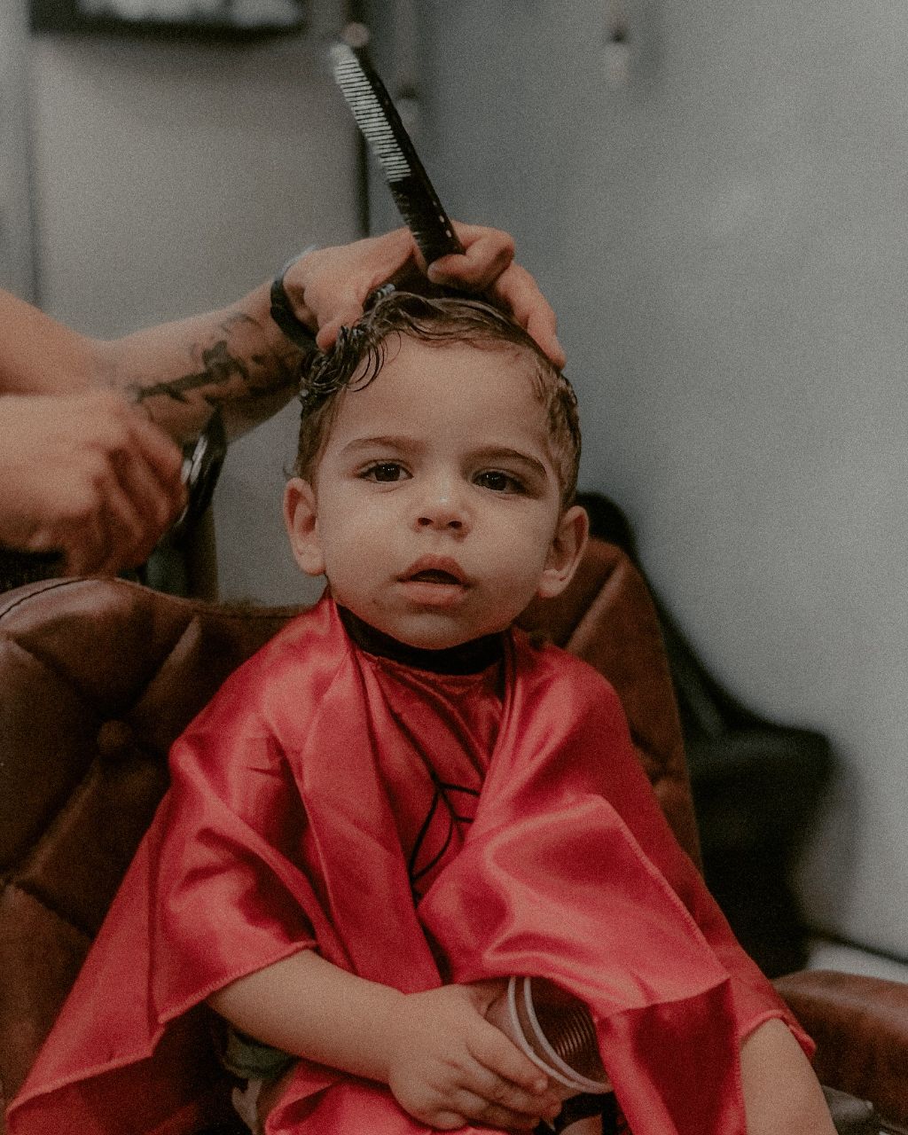 Corte degradê infantil feito na Barbearia do Mister